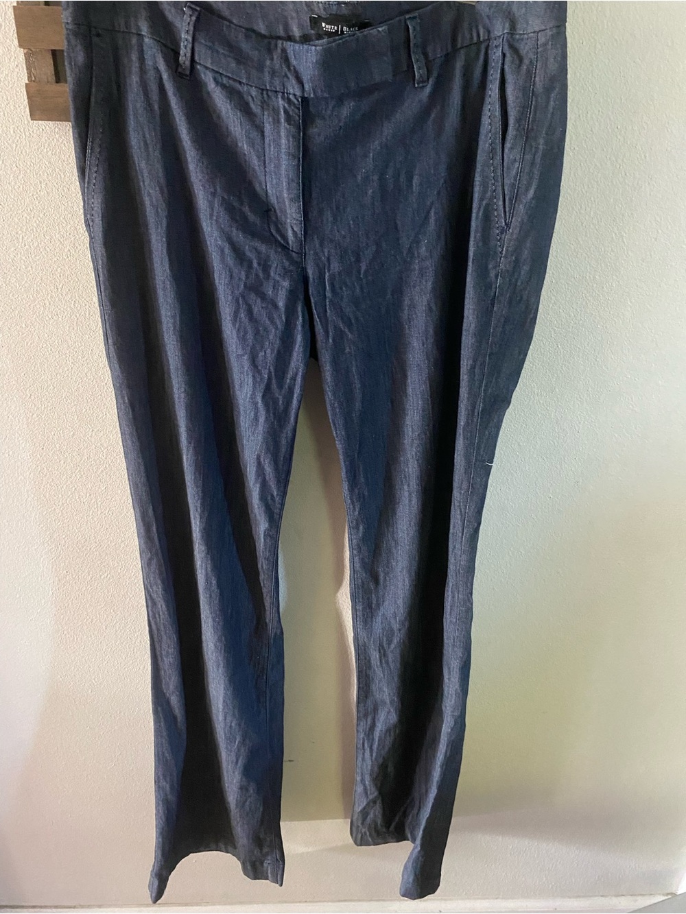 White House Black Market Dark Navy Flare Leg Pants Size 10